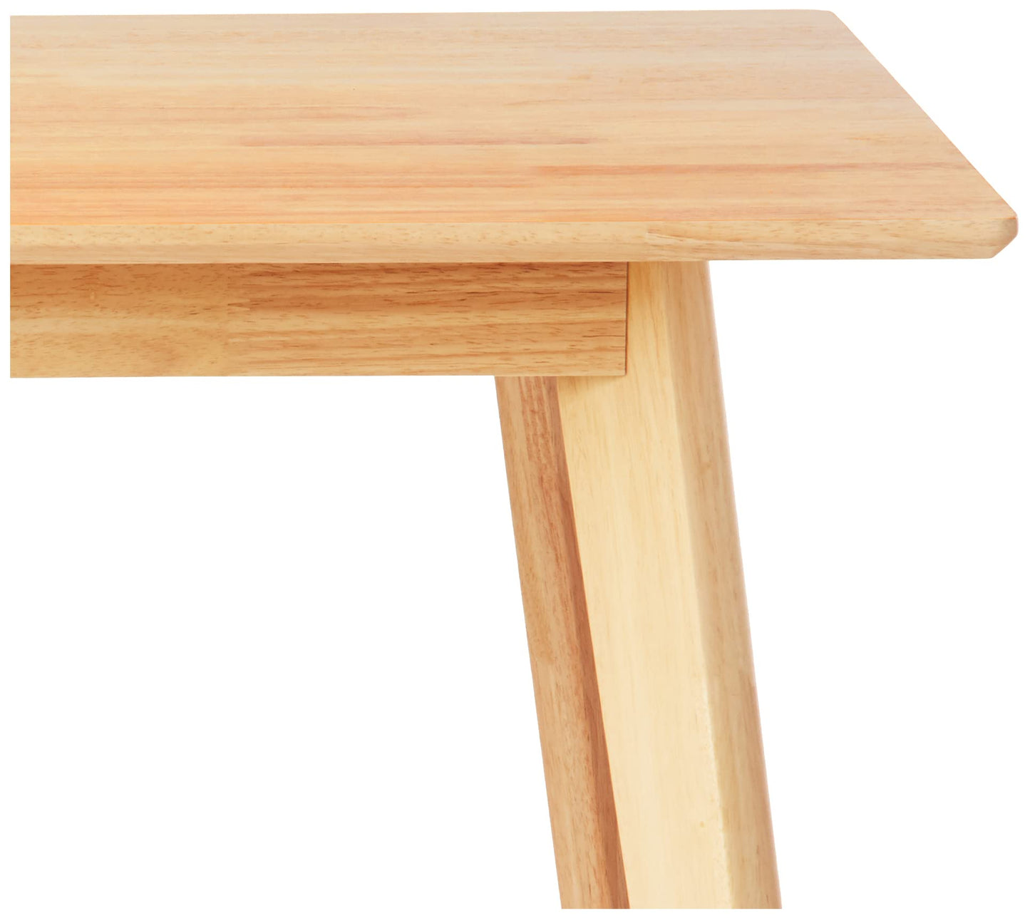 Solid Wood Rectangular Dining Table with Natural Finish for Kitchen & Dining Room