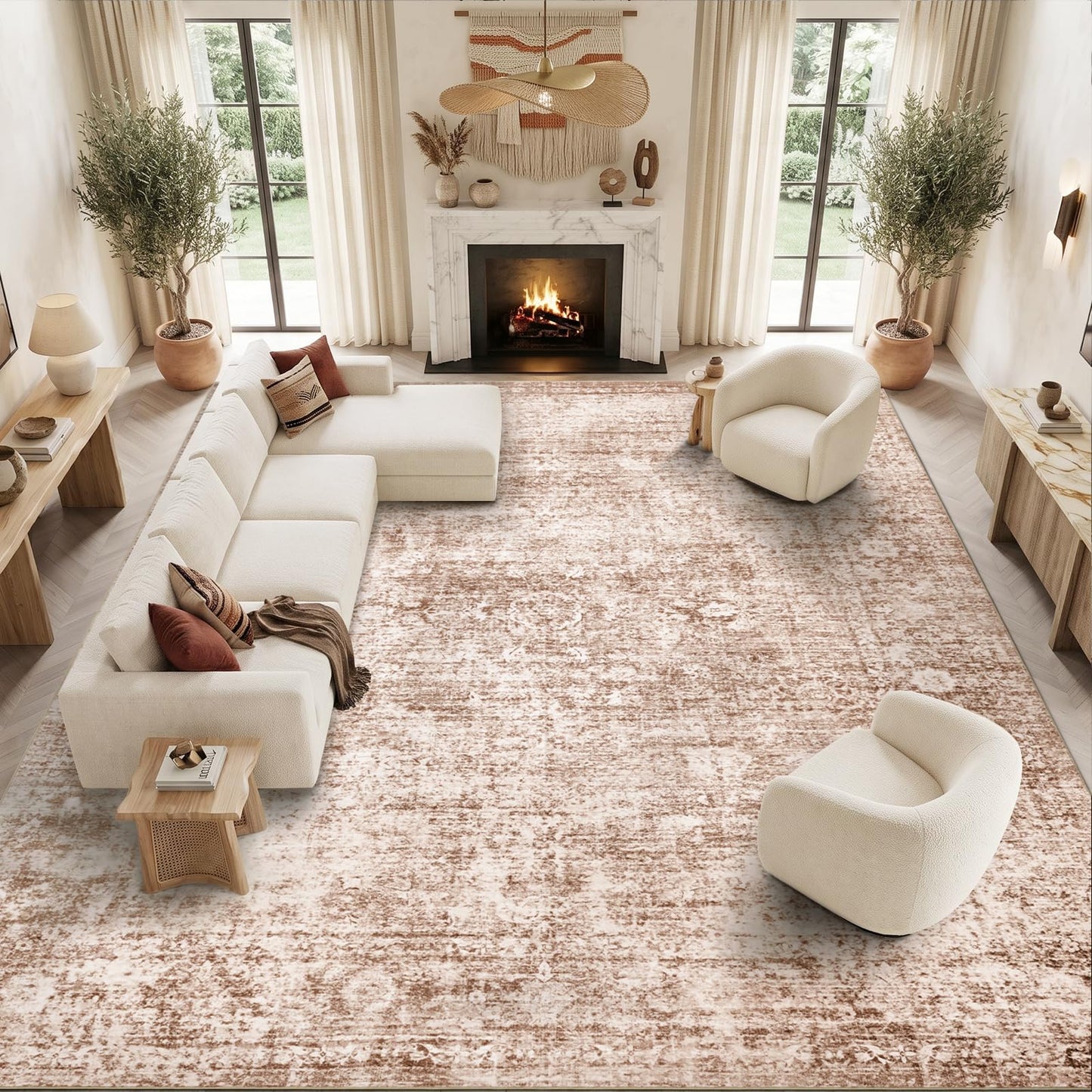 Homemate Washable Area Rug for Home Decor