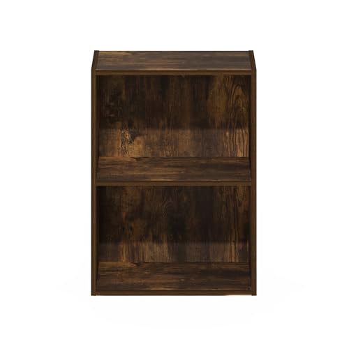 Tiered Wood Bookshelf with Open Storage Shelves for Home & Office