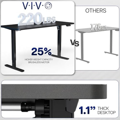 VIVO Electric Standing Desk Workstation, Memory Controller Height Adjustment, 1B Series