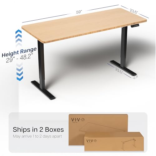 VIVO Electric Standing Desk Workstation, Memory Controller Height Adjustment, 1B Series