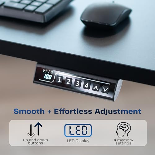 VIVO Electric Standing Desk Workstation, Memory Controller Height Adjustment, 1B Series