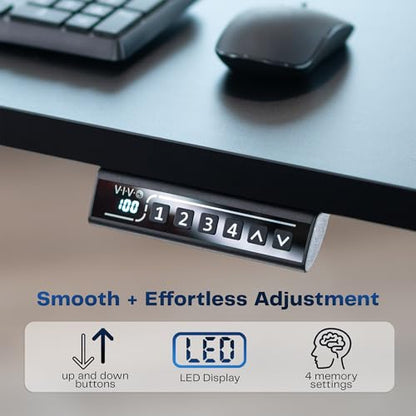 VIVO Electric Standing Desk Workstation, Memory Controller Height Adjustment, 1B Series