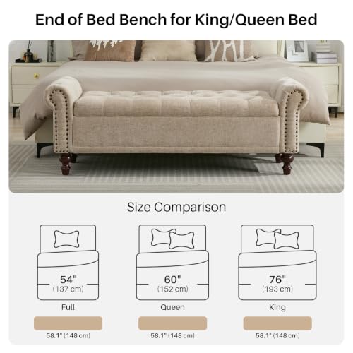 SOFTHION Upholstered Storage Bench