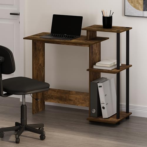 Computer Desk with Side Shelves for Home Office & Gaming Setup