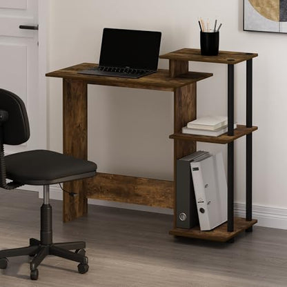 Computer Desk with Side Shelves for Home Office & Gaming Setup
