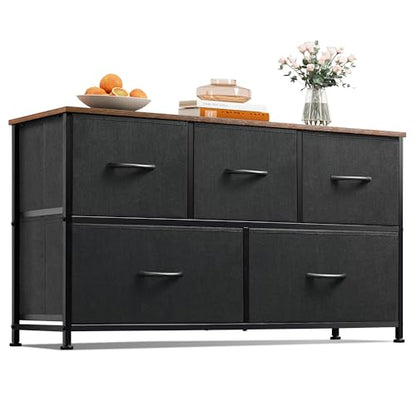 WLIVE Dresser for Bedroom with 5 Drawers