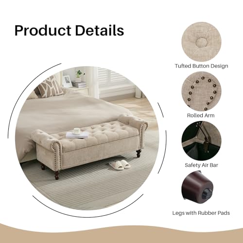SOFTHION Upholstered Storage Bench