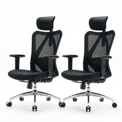 Ergonomic Mesh Office Chair with Adjustable Lumbar Support & Headrest