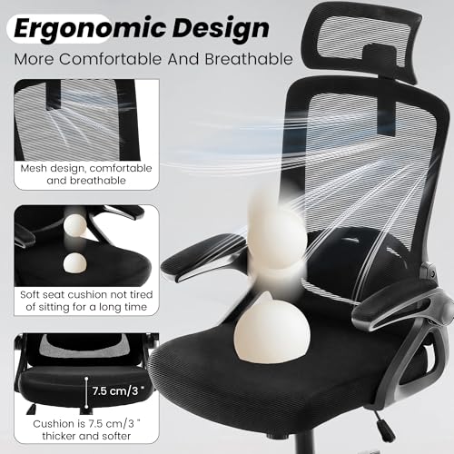 Ergonomic Mesh Office Chair with High Back & Adjustable Lumbar Support
