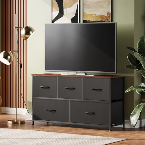 WLIVE Dresser for Bedroom with 5 Drawers