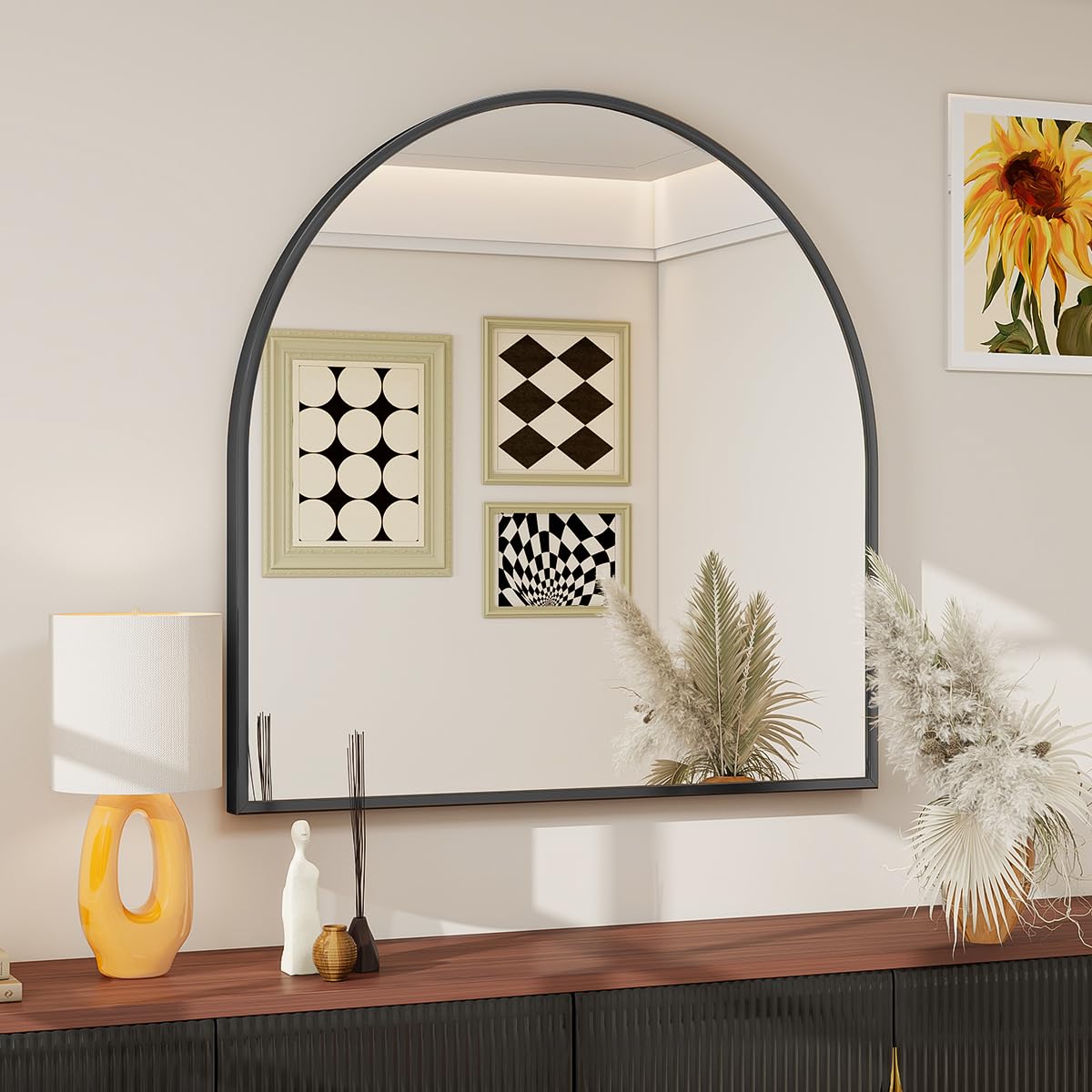BEAUTYPEAK Arch Bathroom Wall Mirror