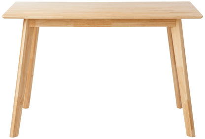 Solid Wood Rectangular Dining Table with Natural Finish for Kitchen & Dining Room