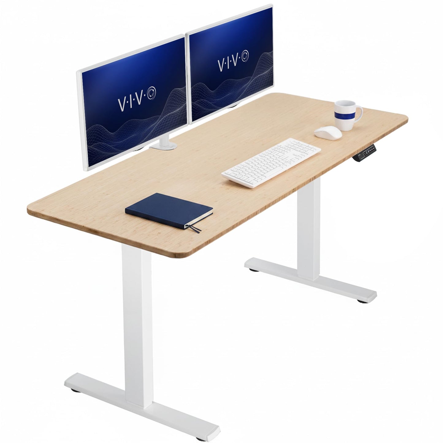 VIVO Electric Standing Desk Workstation, Memory Controller Height Adjustment, 1B Series