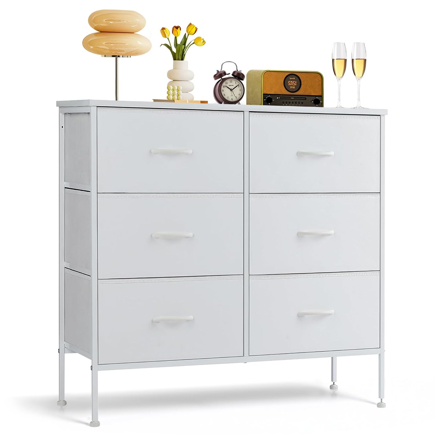 SageNest Dresser for Bedroom, Anti-Tip Tall Storage Organizer