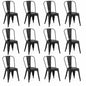 Rivbuio Metal Dining Chairs with Backrest, Stackable, Color, 2 Pack