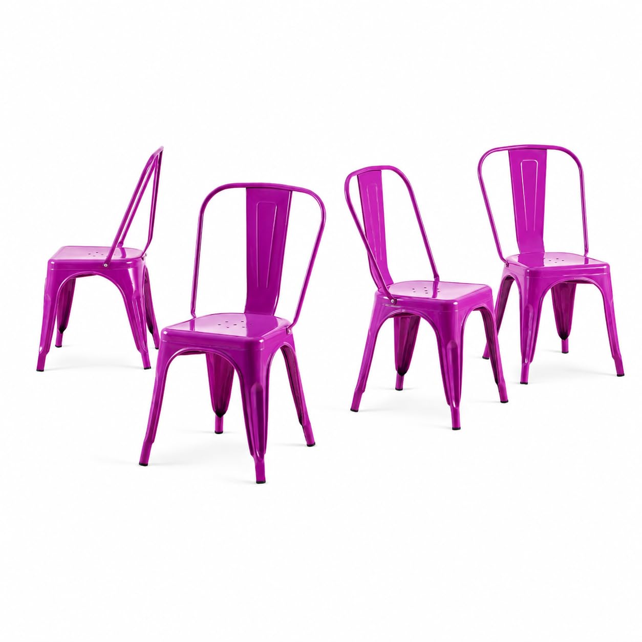 SOLEGGIATA Metal Dining Chairs Set