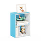 Tiered Wood Bookshelf with Open Storage Shelves for Home & Office