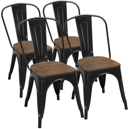 Yaheetech ClassicDining Chair Wood Metal Metal Adult