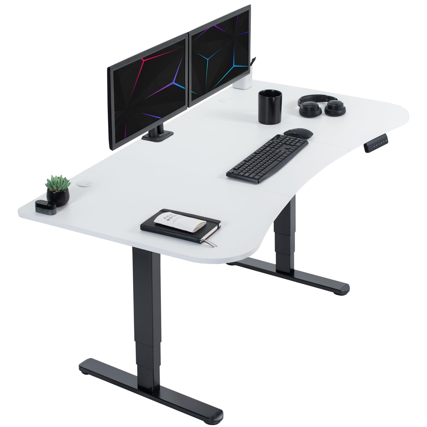 71" x 30" Electric Desk with Touch Screen Memory Controller
