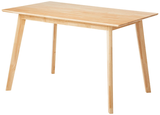 Solid Wood Rectangular Dining Table with Natural Finish for Kitchen & Dining Room