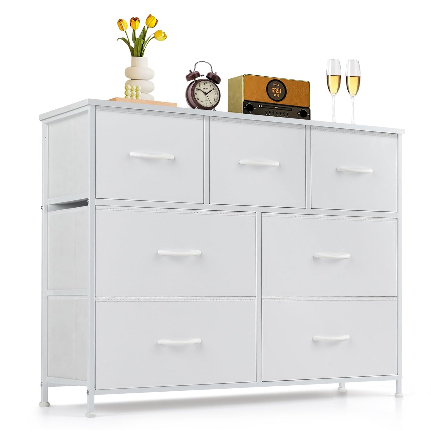 SageNest Dresser for Bedroom, Anti-Tip Tall Storage Organizer