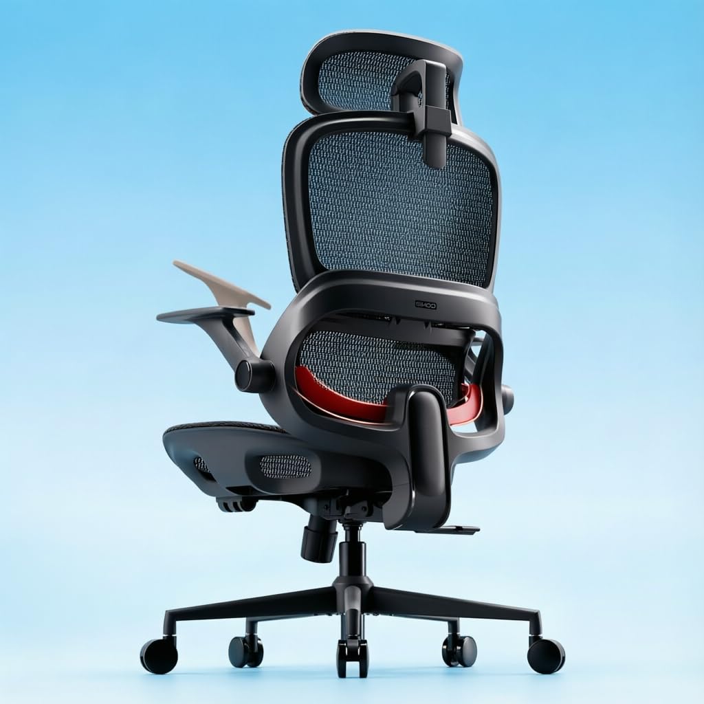 Ergonomic Mesh Office Chair with Adjustable Lumbar Support & Headrest