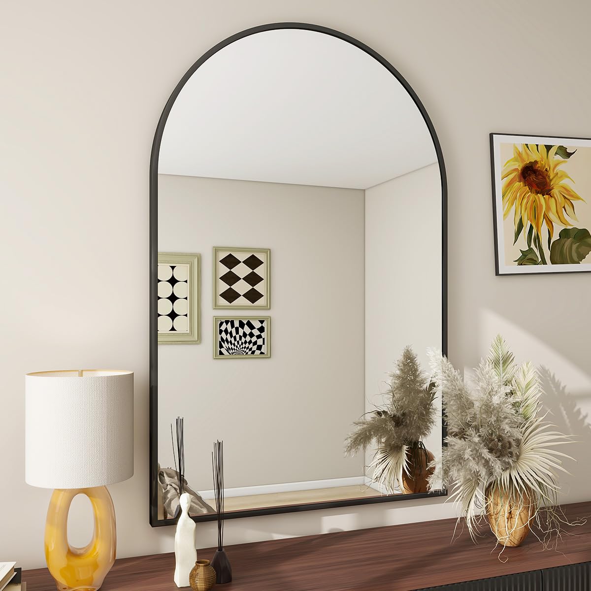 BEAUTYPEAK Arch Bathroom Wall Mirror