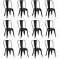 Rivbuio Metal Dining Chairs with Backrest, Stackable, Color, 2 Pack