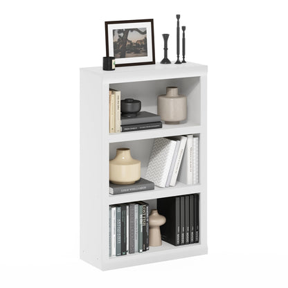 Tiered Wood Bookshelf with Open Storage Shelves for Home & Office