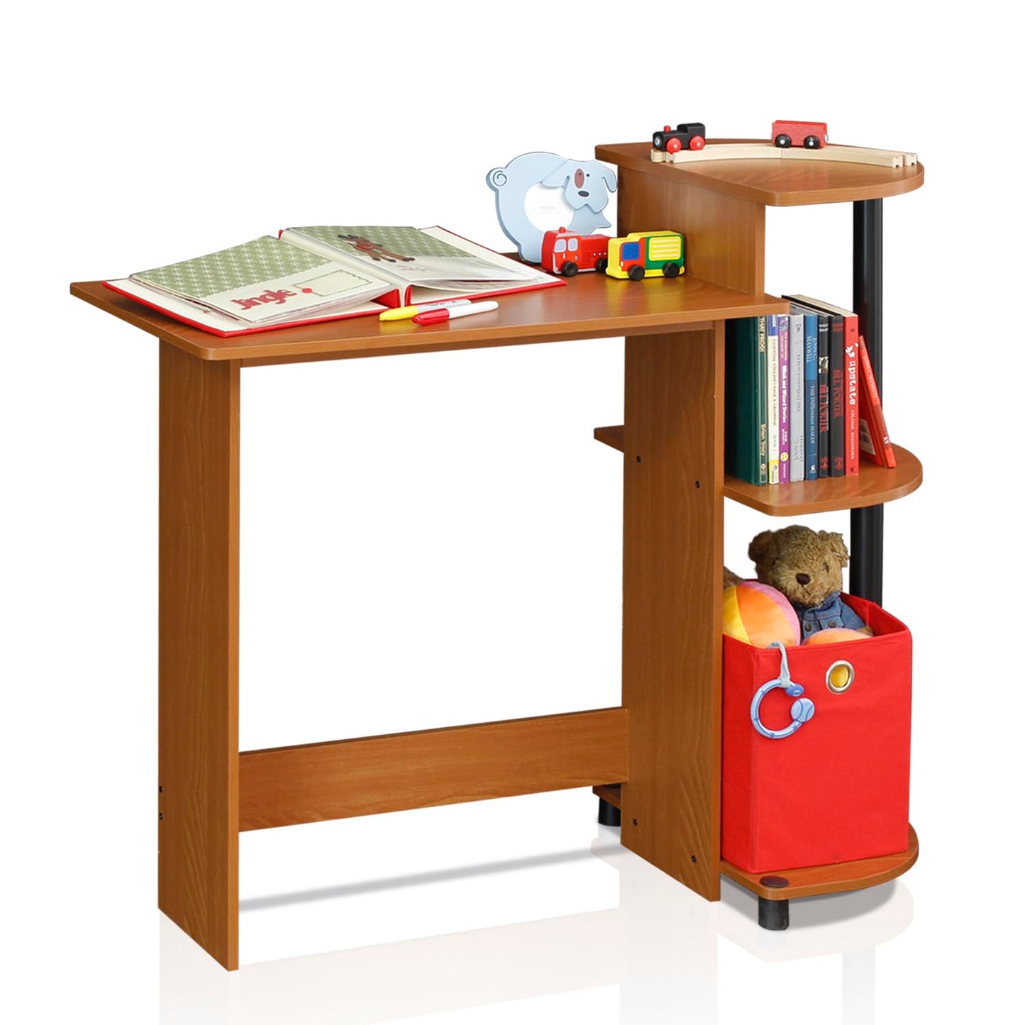 Computer Desk with Side Shelves for Home Office & Gaming Setup