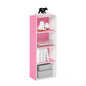 Tiered Wood Bookshelf with Open Storage Shelves for Home & Office