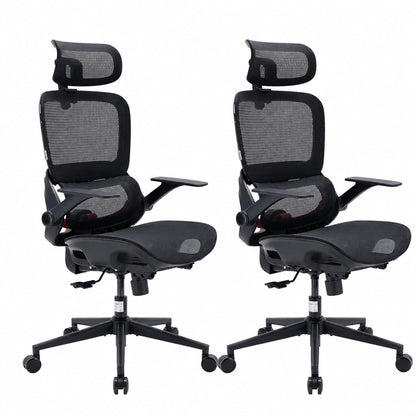 Ergonomic Mesh Office Chair with Adjustable Lumbar Support & Headrest