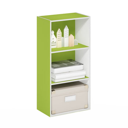 Tiered Wood Bookshelf with Open Storage Shelves for Home & Office