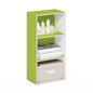 Tiered Wood Bookshelf with Open Storage Shelves for Home & Office