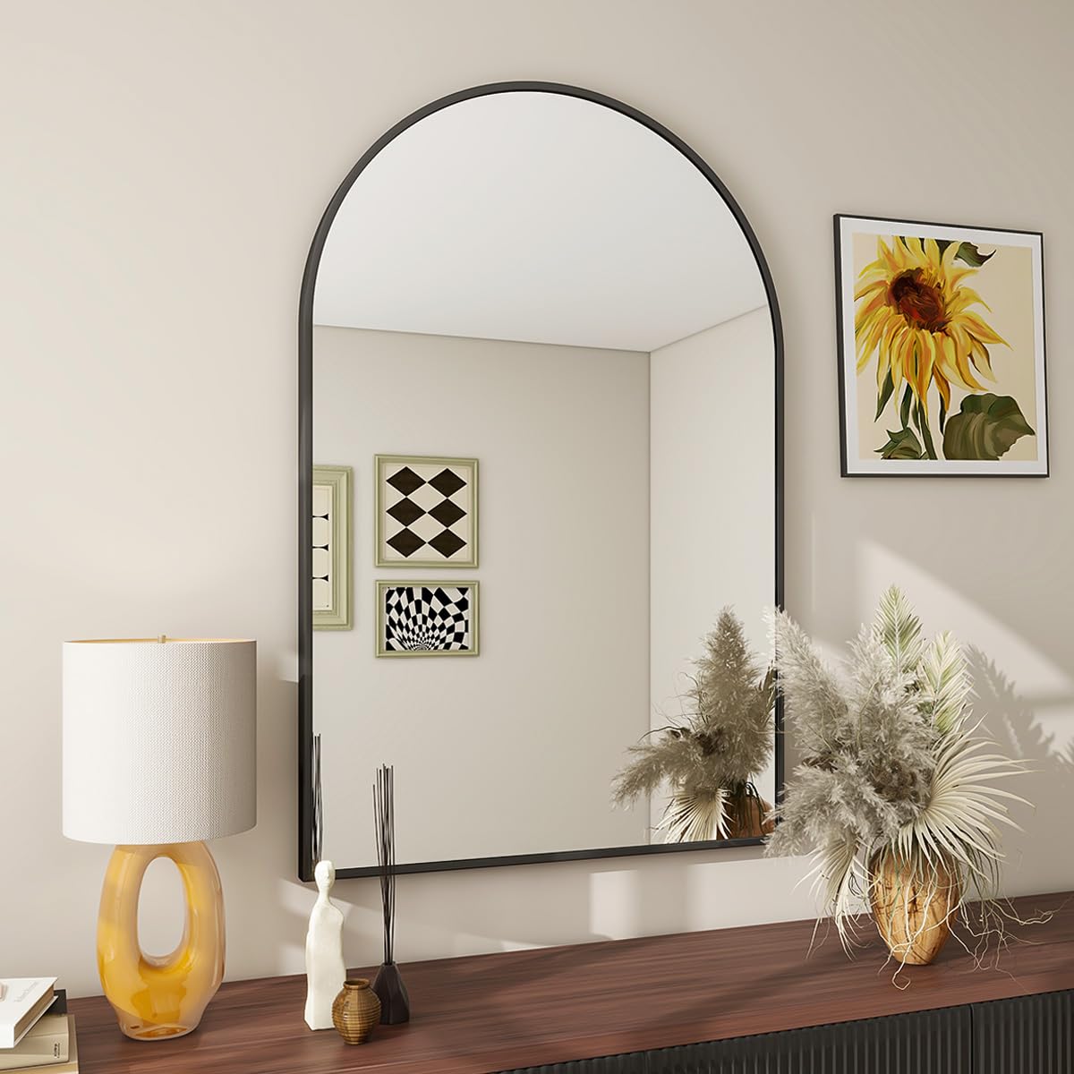 BEAUTYPEAK Arch Bathroom Wall Mirror
