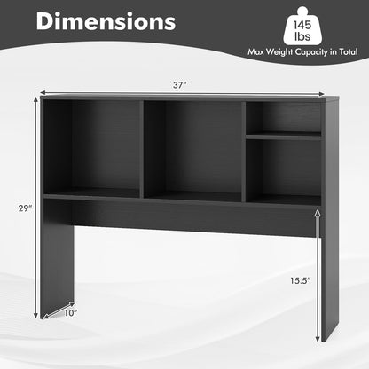 3-Tier Desktop Bookshelf Organizer with Storage Shelves for Office & Dorm