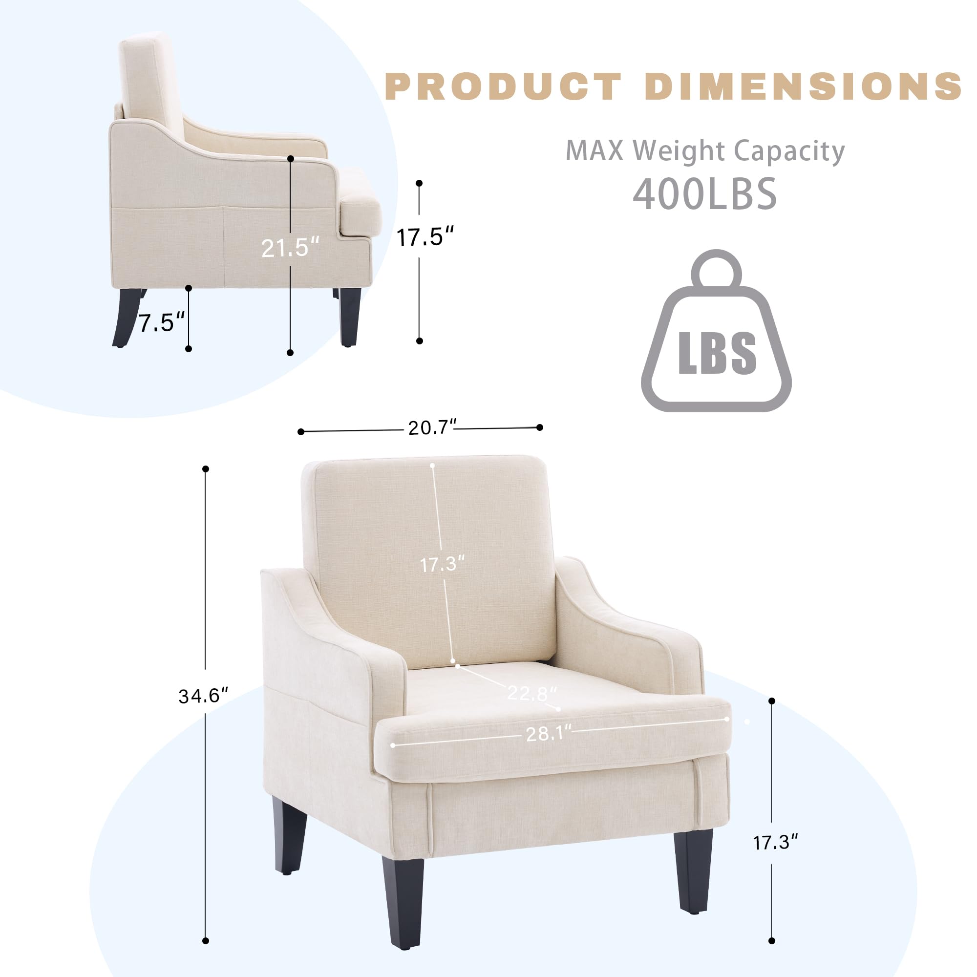GAOHAPY Accent Chair for Living Room