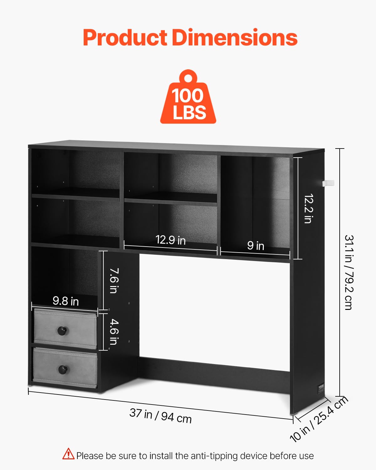 VEVOR Desktop Bookshelf