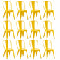 Rivbuio Metal Dining Chairs with Backrest, Stackable, Color, 2 Pack