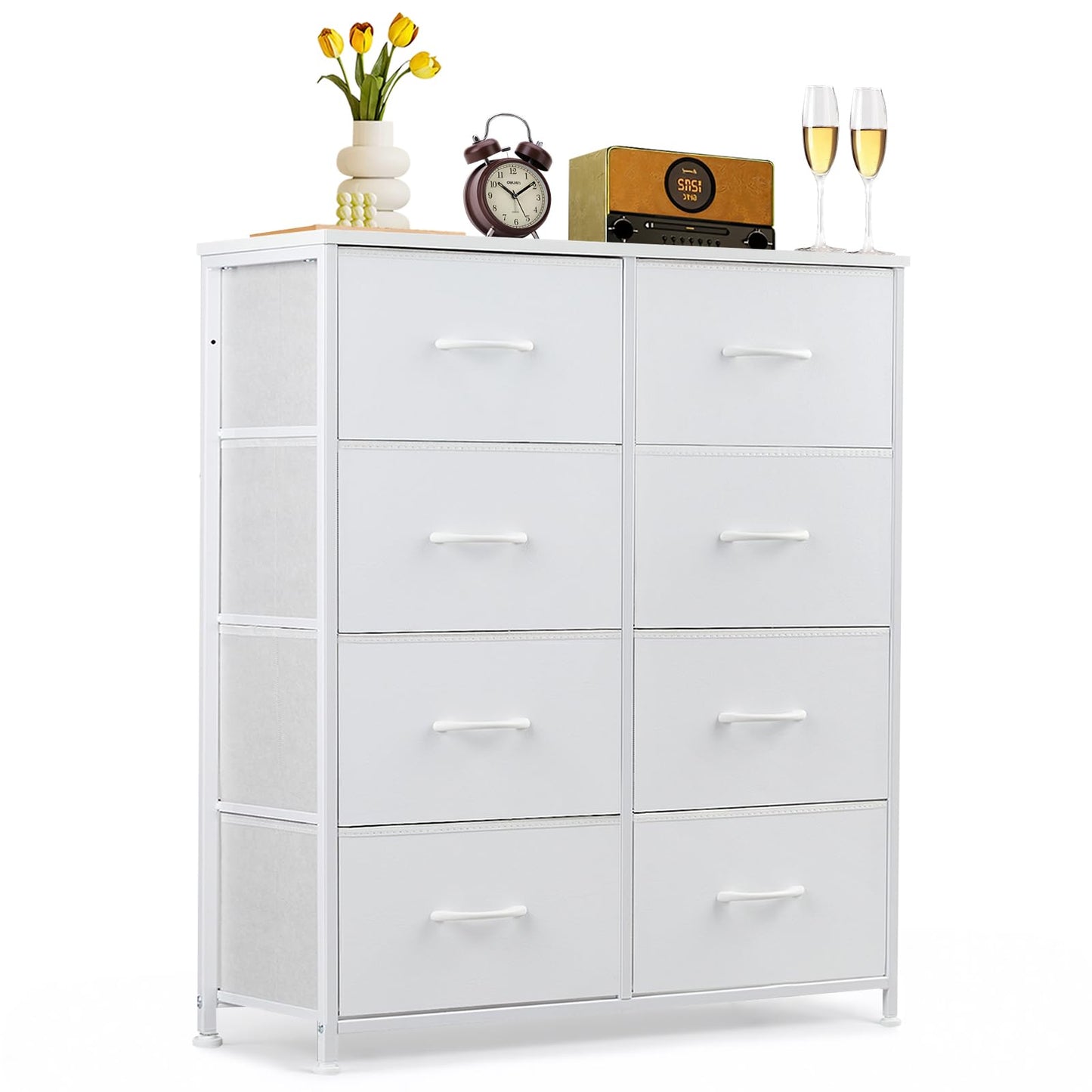 SageNest Dresser for Bedroom, Anti-Tip Tall Storage Organizer