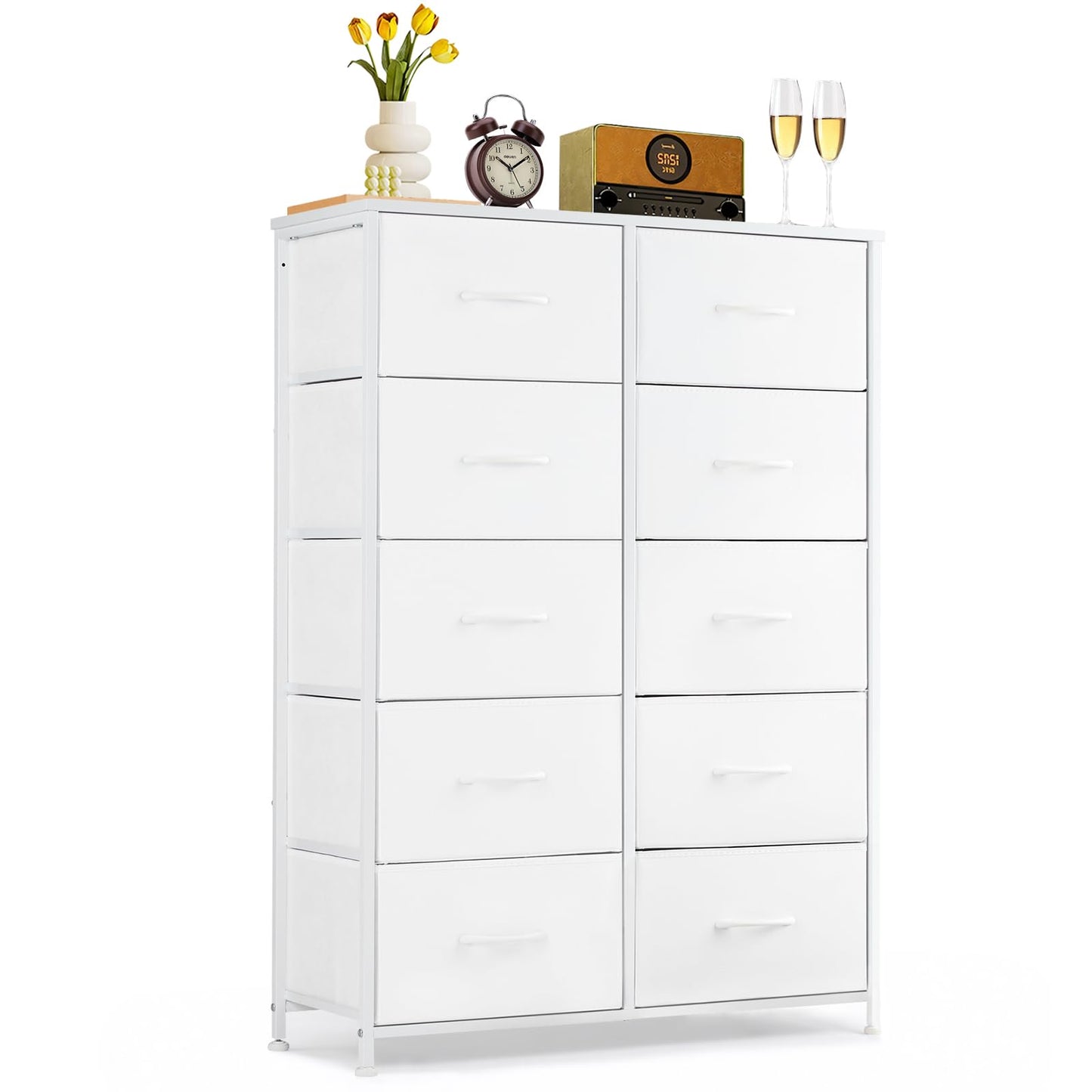 SageNest Dresser for Bedroom, Anti-Tip Tall Storage Organizer