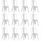 Rivbuio Metal Dining Chairs with Backrest, Stackable, Color, 2 Pack