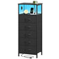 Somdot Nightstands with Charging Station & LED Light
