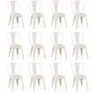 Rivbuio Metal Dining Chairs with Backrest, Stackable, Color, 2 Pack