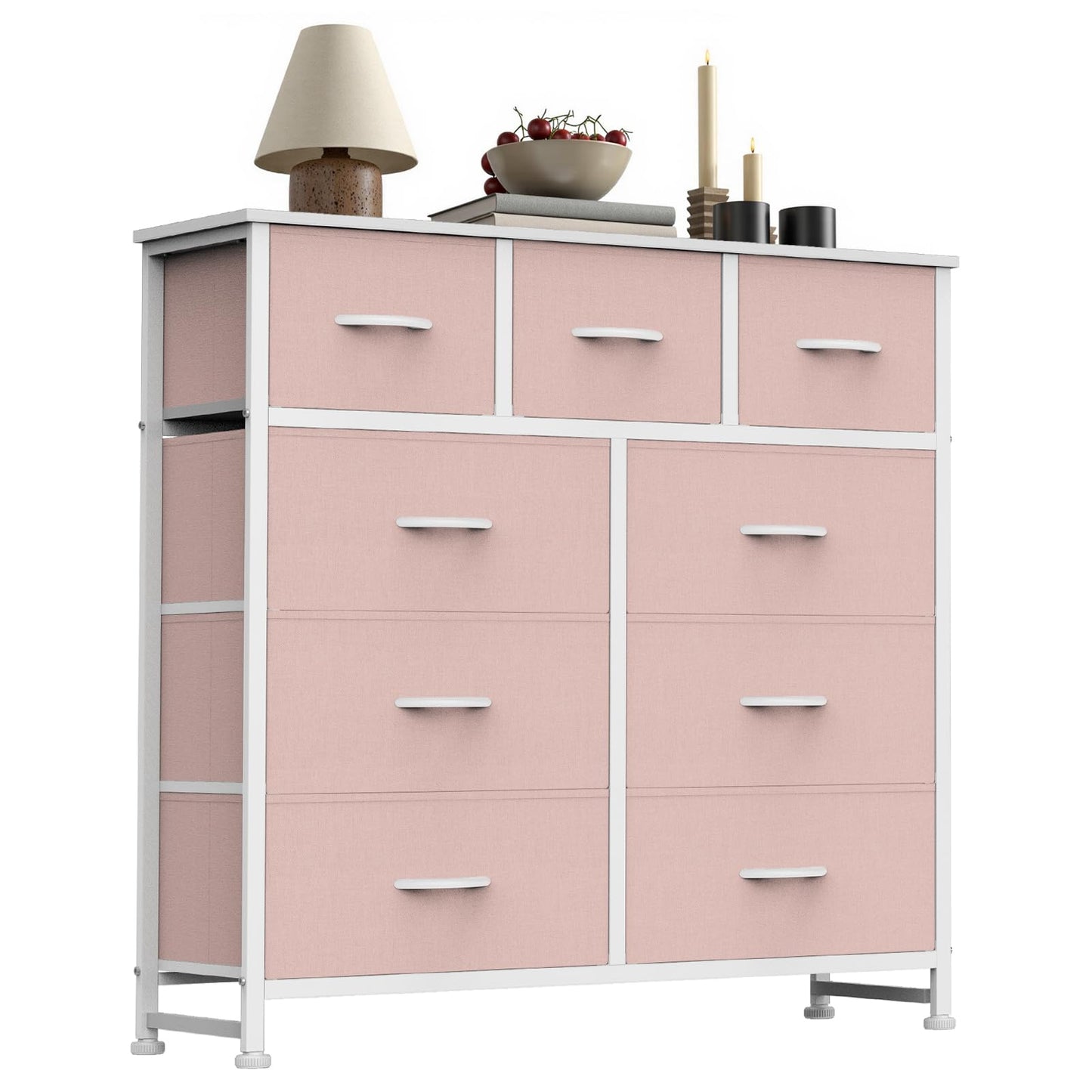 7 Drawer Fabric Dresser with Storage Bins and Steel Frame for Bedroom & Closet