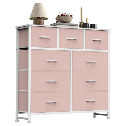 7 Drawer Fabric Dresser with Storage Bins and Steel Frame for Bedroom & Closet