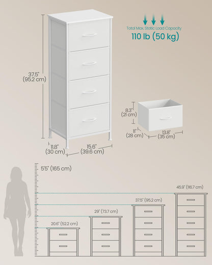 SONGMICS BELLAH Collection Dresser for Bedroom, Chest of Drawers