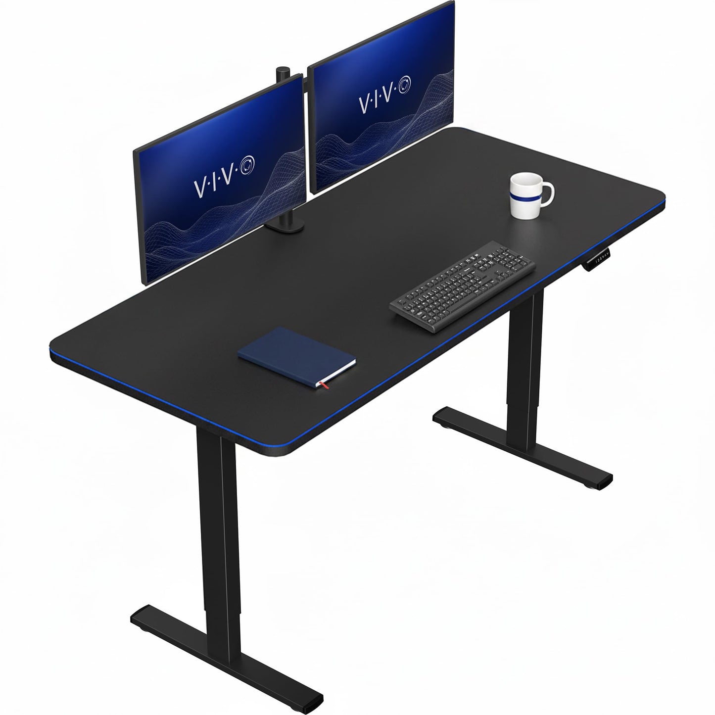 VIVO Electric Standing Desk Workstation, Memory Controller Height Adjustment, 1B Series