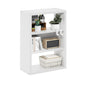 Tiered Wood Bookshelf with Open Storage Shelves for Home & Office